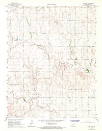 preview thumbnail of historical topo map of Ness County, KS in 1966