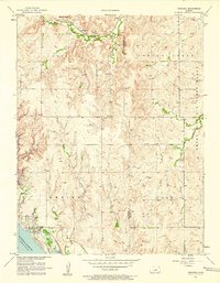 Download a high-resolution, GPS-compatible USGS topo map for Venango, KS (1958 edition)
