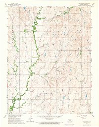 Download a high-resolution, GPS-compatible USGS topo map for Vine Creek, KS (1966 edition)