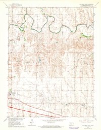 preview thumbnail of historical topo map of Trego County, KS in 1962