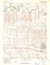 preview thumbnail of historical topo map of Trego County, KS in 1963