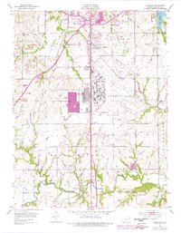 Download a high-resolution, GPS-compatible USGS topo map for Wakarusa, KS (1976 edition)