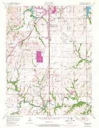 Download a high-resolution, GPS-compatible USGS topo map for Wakarusa, KS (1971 edition)