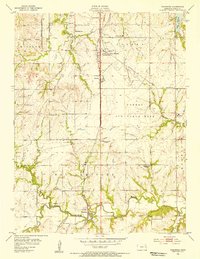 Download a high-resolution, GPS-compatible USGS topo map for Wakarusa, KS (1956 edition)