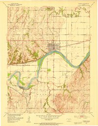 1953 Map of Wamego, 1954 Print