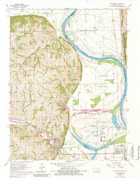 Download a high-resolution, GPS-compatible USGS topo map for Wathena, KS (1983 edition)