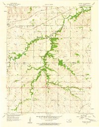 Download a high-resolution, GPS-compatible USGS topo map for Waverly NW, KS (1958 edition)