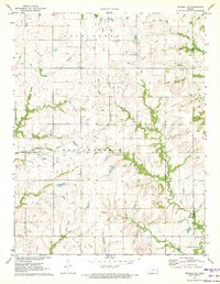 Download a high-resolution, GPS-compatible USGS topo map for Waverly SE, KS (1973 edition)