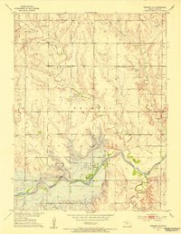 Download a high-resolution, GPS-compatible USGS topo map for Webster Dam, KS (1955 edition)