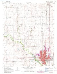 preview thumbnail of historical topo map of Wellington, KS in 1965