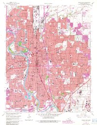 Download a high-resolution, GPS-compatible USGS topo map for Wichita East, KS (1983 edition)