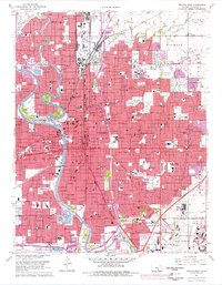 Download a high-resolution, GPS-compatible USGS topo map for Wichita East, KS (1976 edition)