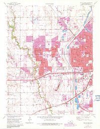 Download a high-resolution, GPS-compatible USGS topo map for Wichita West, KS (1983 edition)