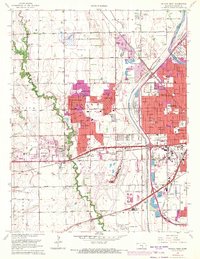 Download a high-resolution, GPS-compatible USGS topo map for Wichita West, KS (1971 edition)