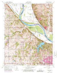 Download a high-resolution, GPS-compatible USGS topo map for Wolcott, KS (1986 edition)