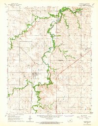 Download a high-resolution, GPS-compatible USGS topo map for Woodbine, KS (1966 edition)