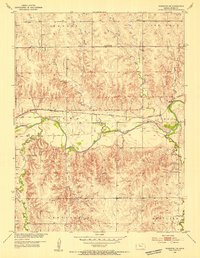 Download a high-resolution, GPS-compatible USGS topo map for Woodston NW, KS (1954 edition)