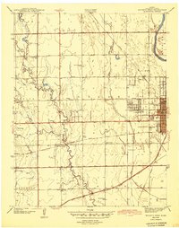 Download a high-resolution, GPS-compatible USGS topo map for Wichita West, KS (1943 edition)