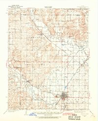 1938 Map of Fredonia, KS, 1969 Print