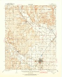 1938 Map of Fredonia, KS, 1965 Print