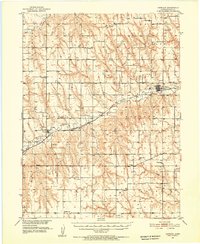 preview thumbnail of historical topo map of Herndon, KS in 1951
