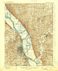 Download a high-resolution, GPS-compatible USGS topo map for Leavenworth, KS (1938 edition)