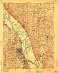 Download a high-resolution, GPS-compatible USGS topo map for Leavenworth, KS (1910 edition)