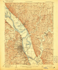 Download a high-resolution, GPS-compatible USGS topo map for Leavenworth, KS (1920 edition)