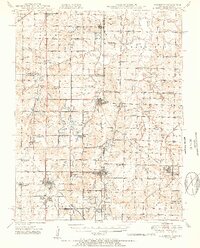 1948 Map of Mulberry, 1954 Print
