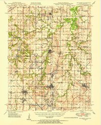 Download a high-resolution, GPS-compatible USGS topo map for Mulberry, KS (1954 edition)