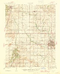 preview thumbnail of historical topo map of Parsons, KS in 1947
