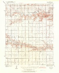 1939 Map of Logan County, KS, 1971 Print