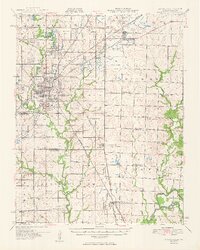 preview thumbnail of historical topo map of Pittsburg, KS in 1950