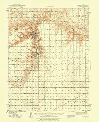 1939 Map of Logan County, KS, 1959 Print