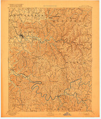 1892 Map of Beattyville, 1916 Print