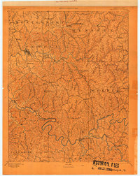 1892 Map of Beattyville, 1901 Print