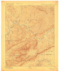 1891 Map of Cumberland Gap, 1917 Print
