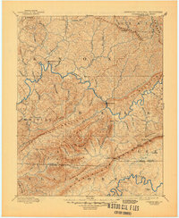 1891 Map of Cumberland Gap, 1945 Print