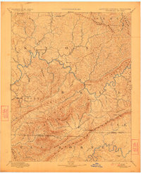 1891 Map of Cumberland Gap, 1923 Print