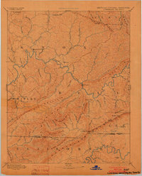 1891 Map of Cumberland Gap, 1903 Print