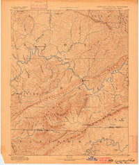 1891 Map of Cumberland Gap, 1900 Print