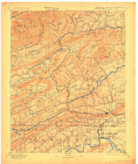 1894 Map of Estillville, 1909 Print