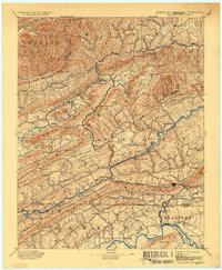 1894 Map of Estillville, 1936 Print