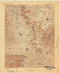1905 Map of Harrodsburg, 1931 Print