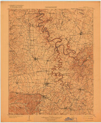 1905 Map of Harrodsburg, 1918 Print