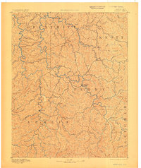 1891 Map of Hazard, 1906 Print