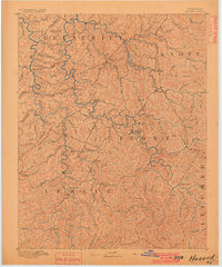 1891 Map of Hazard, 1900 Print