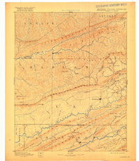 1891 Map of Jonesville, 1918 Print