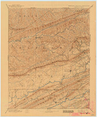1891 Map of Jonesville, 1937 Print