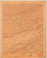 1891 Map of Jonesville, 1903 Print